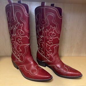 Forever 21 Red Heeled Boots